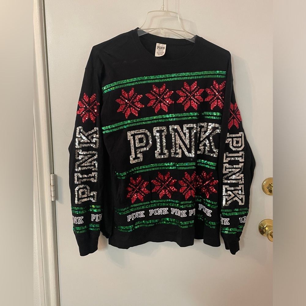 PINK Victoria’s Secret Christmas long sleeve L